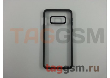 Задняя накладка для Samsung G970FD Galaxy S10e (прозрачная, с черным силиконовым ободком (Mant Series)) Usams