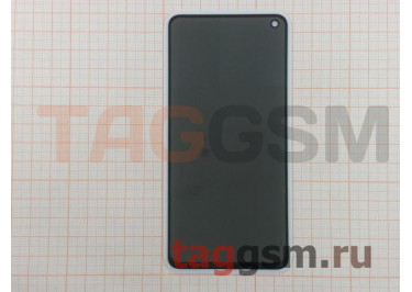Пленка / стекло на дисплей для Samsung G970FD Galaxy S10e (Анти-шпион Gorilla Glass) 5D (черный) техпак