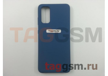 Задняя накладка для Samsung G980 Galaxy S20 (2020) (силикон, синяя), ориг