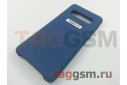 Задняя накладка для Samsung G973FD Galaxy S10 (силикон, синяя), ориг