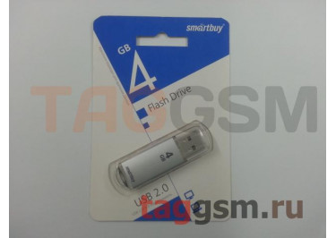 Флеш-накопитель 4Gb Smartbuy V-Cut Silver