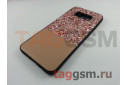 Задняя накладка для Samsung G950 Galaxy S8 (силикон, матовая, с розовыми блестками) техпак