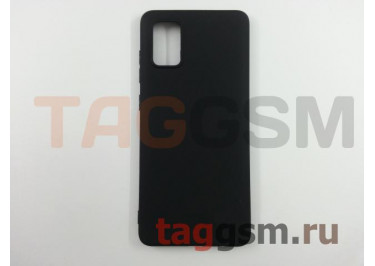 Задняя накладка для Samsung A71 / A715F Galaxy A71 (2019) (силикон, черная (Soft Matte)) Faison