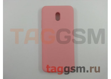 Задняя накладка для Xiaomi Redmi 8A (силикон, матовая, розовая) Faison