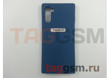 Задняя накладка для Samsung N970F Galaxy Note 10 (силикон, синяя), ориг