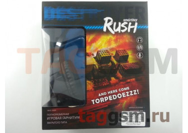 Наушники с микрофоном SmartBuy RUSH DESTROYER (кабель 2.2м, черные с синей вставкой) SBHG-9000
