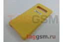 Задняя накладка для Samsung G973FD Galaxy S10 (силикон, желтая), ориг