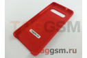 Задняя накладка для Samsung G973FD Galaxy S10 (силикон, красная), ориг