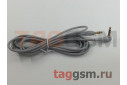 Аудио-кабель aux угловой с силиконовым покрытием серый, 2м HOCO UPA14