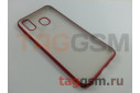 Задняя накладка для Samsung A20 / A205 Galaxy A20 (2019) (силикон, прозрачная с красной окантовкой (Stylish)) Faison