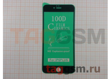 Пленка / стекло на дисплей для iPhone 6 Plus / 6S Plus (5,5") (Gorilla Glass) 100D (черный) AG-Ceramics, техпак