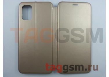 Сумка футляр-книга для Samsung A71 / A715 Galaxy A71 (2019) (экокожа, с силиконовым креплением, на магните, золото (PREMIUM)) Faison