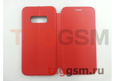 Сумка футляр-книга для Samsung G970FD Galaxy S10 Lite (экокожа, с силиконовым креплением, на магните, красная (PREMIUM)) техпак