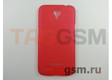 Задняя накладка для Samsung i9200 / i9208 Galaxy Mega 6.3 (с шёлковым покрытием + стилус, красная ST09) Baseus
