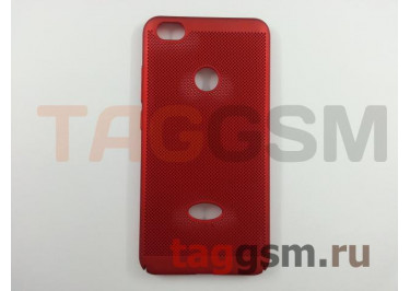 Задняя накладка для Xiaomi Redmi Note 5A Prime (матовая, с перфорацией, красная) NEYPO