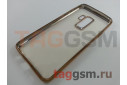Задняя накладка для Samsung G965FD Galaxy S9 Plus (силикон, с золотой окантовкой) NEYPO