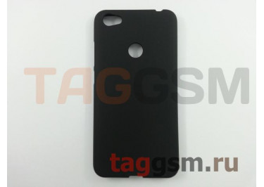 Задняя накладка для Xiaomi Redmi Note 5A Prime (силикон, матовая, с вырезом под отпечаток пальца, черная) NEYPO