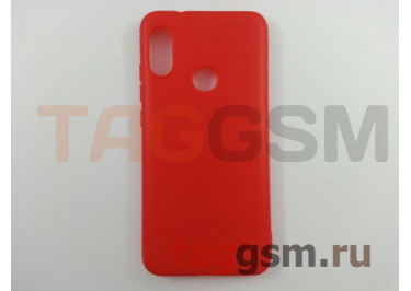 Задняя накладка для Xiaomi Mi A2 Lite / Redmi 6 Pro (силикон, матовая, красная) BoraSCO