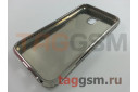 Задняя накладка для Samsung J3 / J330 Galaxy J3 (2017) (силикон, стразы, матовая, серебро) техпак