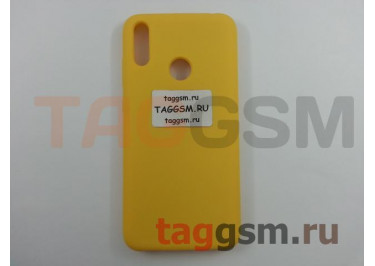 Задняя накладка для Huawei Honor Y7 Prime (2019) (силикон, желтая), ориг