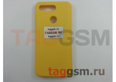 Задняя накладка для Huawei Honor View 20 (силикон, желтая), ориг