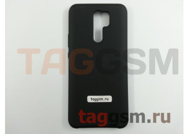 Задняя накладка для Xiaomi Redmi 9 (силикон, черная), ориг