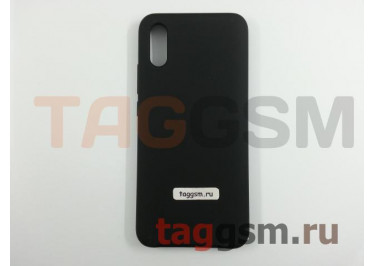 Задняя накладка для Xiaomi Redmi 9A (силикон, черная), ориг
