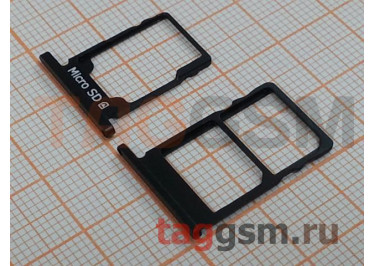 Держатель сим для Nokia 5.1 (черный) (комплект 2шт)