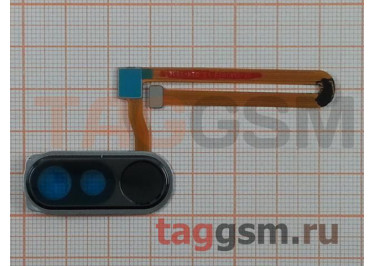 Шлейф для Xiaomi Pocophone F1 + сканер отпечатка пальца (черный)