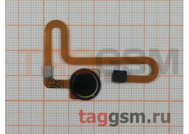 Шлейф для Xiaomi Redmi Note 8 + сканер отпечатка пальца (черный)