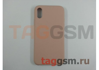 Задняя накладка для iPhone XR (силикон, розовый песок)