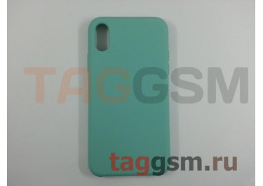 Задняя накладка для iPhone XR (силикон, синее-море)