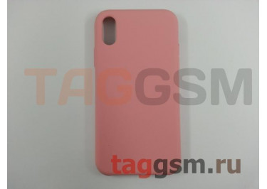 Задняя накладка для iPhone XR (силикон, розовая)