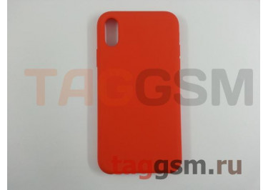 Задняя накладка для iPhone XR (силикон, оранжевая)