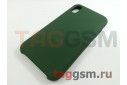 Задняя накладка для iPhone XR (силикон, темно-зеленая)