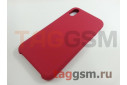 Задняя накладка для iPhone XR (силикон, красная роза)