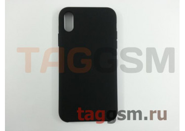 Задняя накладка для iPhone XR (силикон, черная)