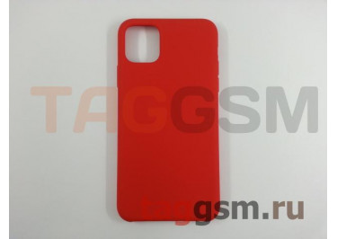 Задняя накладка для iPhone 11 Pro Max (силикон, красная)
