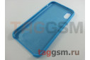 Задняя накладка для iPhone XR (силикон, голубая)