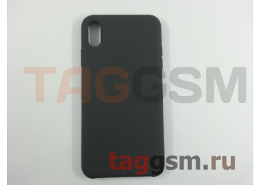 Задняя накладка для iPhone XS Max (силикон, угольно-серая)