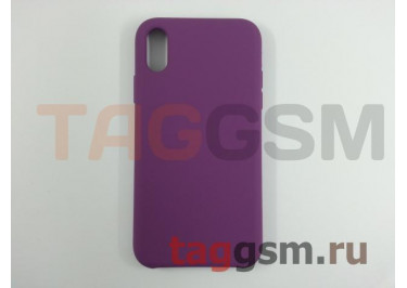 Задняя накладка для iPhone XR (силикон, пурпурная)