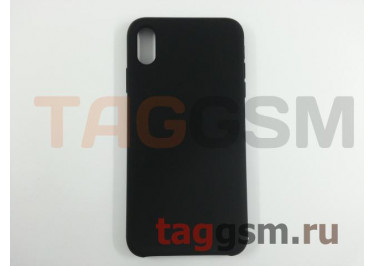 Задняя накладка для iPhone XS Max (силикон, черная)