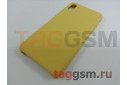 Задняя накладка для iPhone XS Max (силикон, желтая)