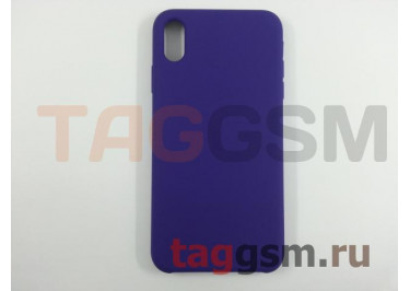 Задняя накладка для iPhone XS Max (силикон, фиолетовая)