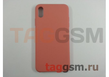 Задняя накладка для iPhone XS Max (силикон, фламинго)