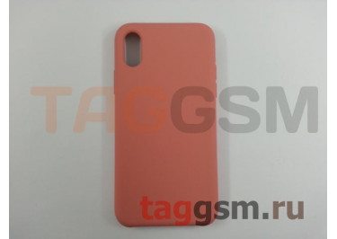 Задняя накладка для iPhone X / XS (силикон, фламинго)