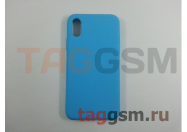 Задняя накладка для iPhone X / XS (силикон, голубая)