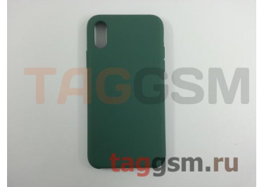 Задняя накладка для iPhone X / XS (силикон, сосновый лес)