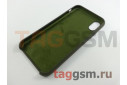 Задняя накладка для iPhone X / XS (силикон, темно-оливковая)