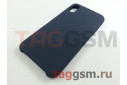 Задняя накладка для iPhone X / XS (силикон, темно-синяя)